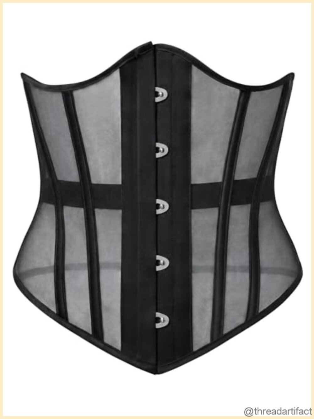 Women's Underbust Mesh Corset Belt Adjustable Lace-Up Renaissance